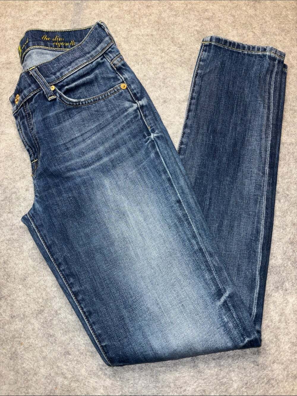 ✨ 7 For All Mankind The Slim Cigarette Jeans Size 25 Blue Denim